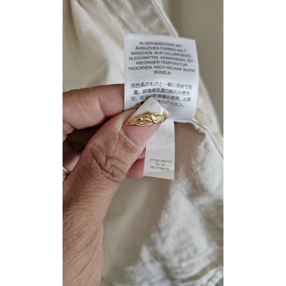 J. Crew Classic Stretch Long-Sleeve Shirt in Cream